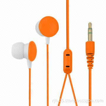 Flat cable earphones, promotional gift for smart phone